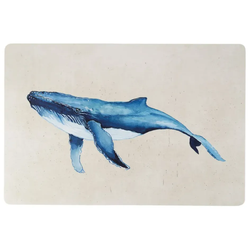 Fabrique de Styles Sets De Table>Set de table baleine en vinyle 30x45cm - Baleine Bleu