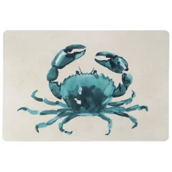 Fabrique de Styles Sets De Table>Set de table crabe en vinyle émeraude 30x45cm - Crabe Emeraude
