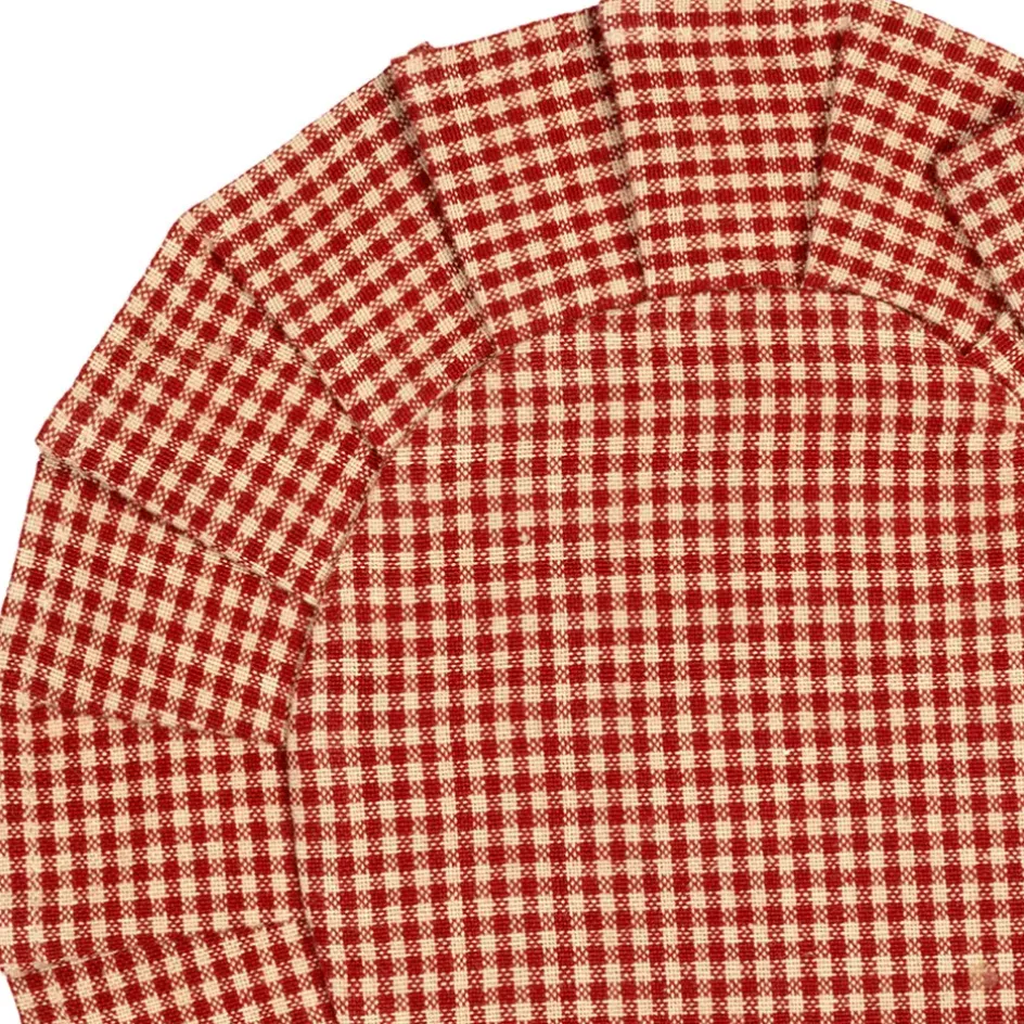 Fabrique de Styles Sets De Table>Set de table cœur en coton 35x30cm - Campagne Rouge