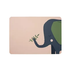 Fabrique de Styles Sets De Table>Set de table rectangle rose Emma l elephant 46x33cm - Kids Multicolore