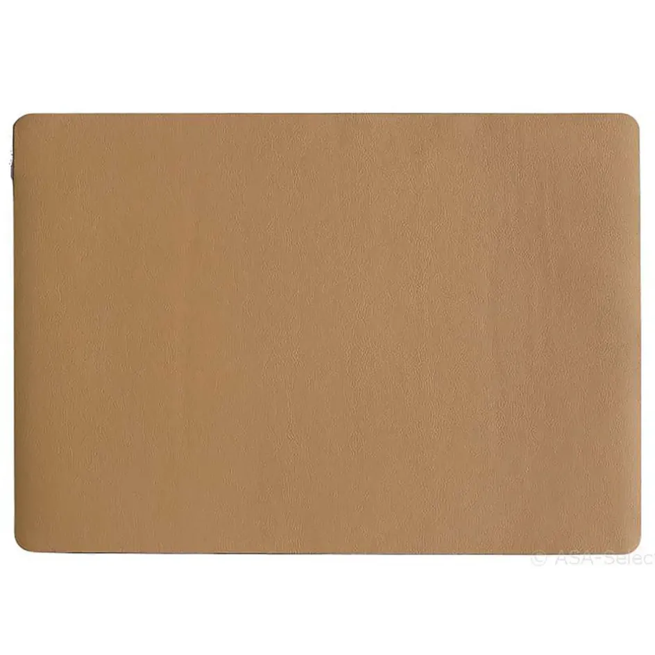 Fabrique de Styles Sets De Table>Set de table rectangle simili cuir 46x33 - Optic Caramel