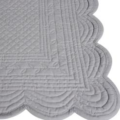 Fabrique de Styles Sets De Table>Set de table rectangulaire boutis en Coton Gris Perle