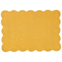 Fabrique de Styles Sets De Table>Set de table rectangulaire en coton Moutarde