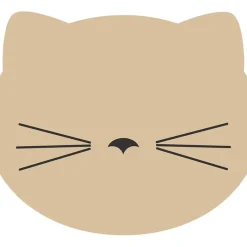 Fabrique de Styles Sets De Table>Set de table vinyle chat d30cm Beige