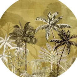 Fabrique de Styles Sets De Table>Set de table vinyle palmiers d35cm Beige