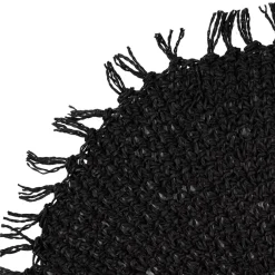 Fabrique de Styles Sets De Table>Set table rond tressine d44cm Noir