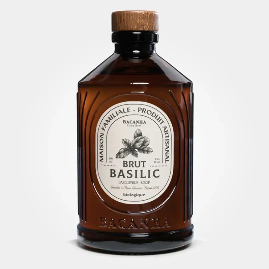 Fabrique de Styles Boissons Non Alcoolisés>Sirop Brut de Basilic - 400 ml Ambre