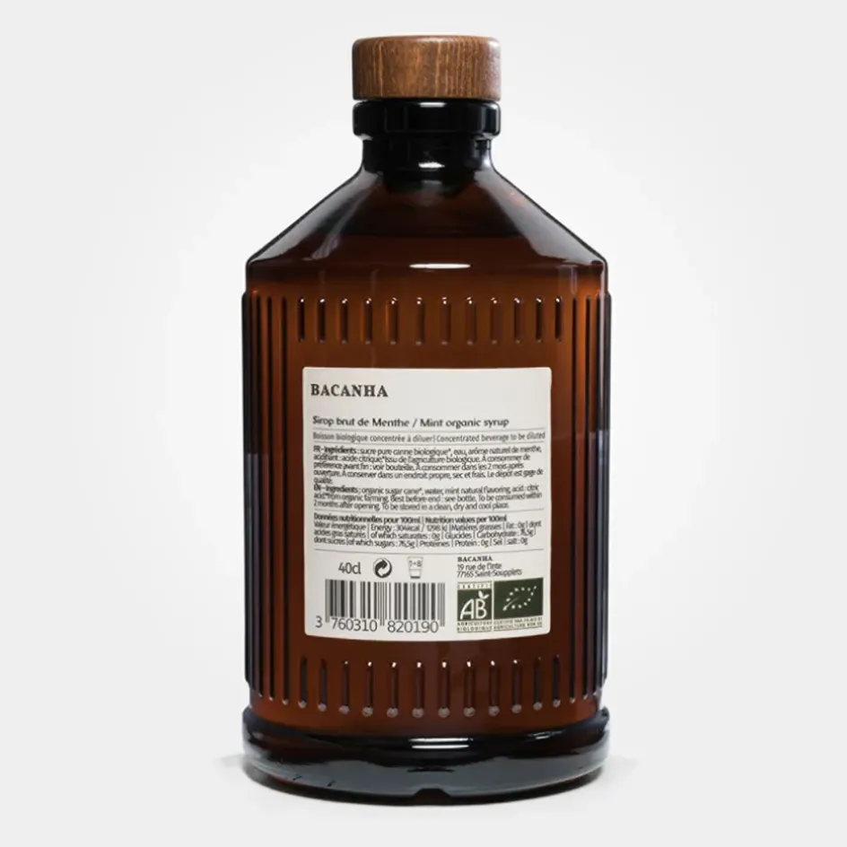 Fabrique de Styles Boissons Non Alcoolisés>Sirop Brut de Menthe - 400 ml Ambre