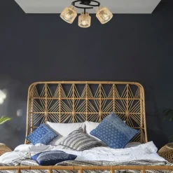 Fabrique de Styles Suspensions>Spot 3 lumières en métal et cordelette d47cm - Cancun Naturel