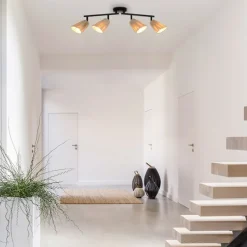 Fabrique de Styles Suspensions>Spot 4 lumières en raphia L60cm - Playa Naturel