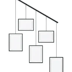 Fabrique de Styles Cadres Photos>Support 5 cadres suspendu Noir