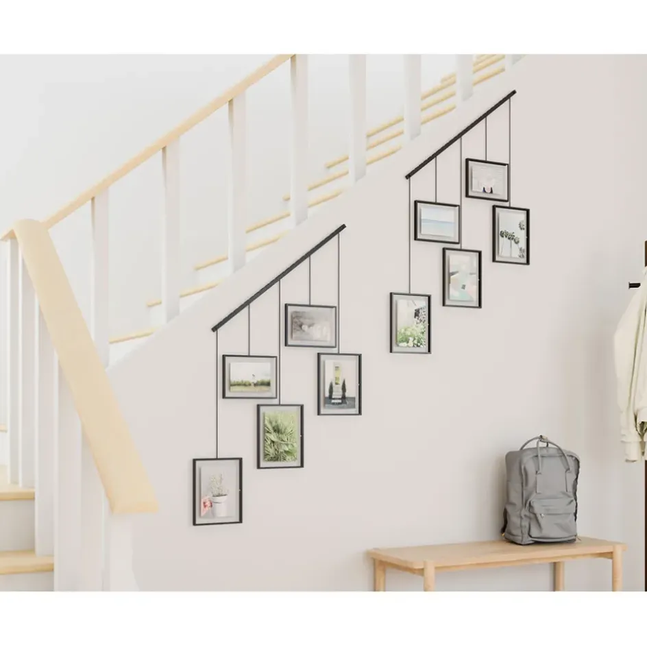 Fabrique de Styles Cadres Photos>Support 5 cadres suspendu Noir