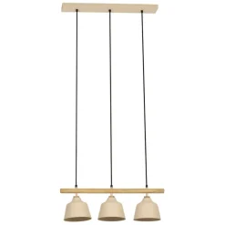 Fabrique de Styles Suspensions>Suspension 3 lampes en fer et manguier L66cm - Ferese Sable