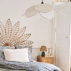 Fabrique de Styles Suspensions>Suspension bouclette écru d70cm Ecru