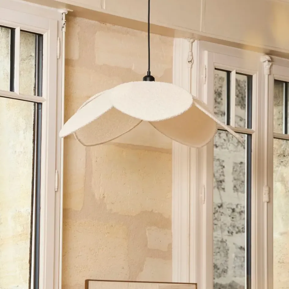 Fabrique de Styles Suspensions>Suspension bouclette écru d70cm Ecru