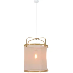 Fabrique de Styles Suspensions>Suspension en bambou d35cm - hikari Naturel