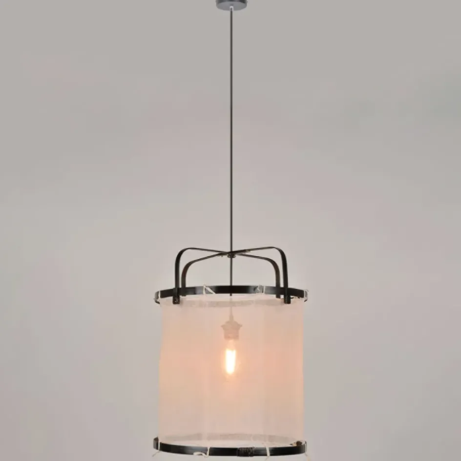 Fabrique de Styles Suspensions>Suspension en bambou d35cm - hikari Noir