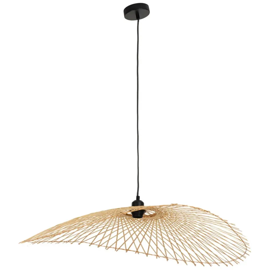Fabrique de Styles Suspensions>Suspension en bambou et fer 82x80cm - Bambou Naturel