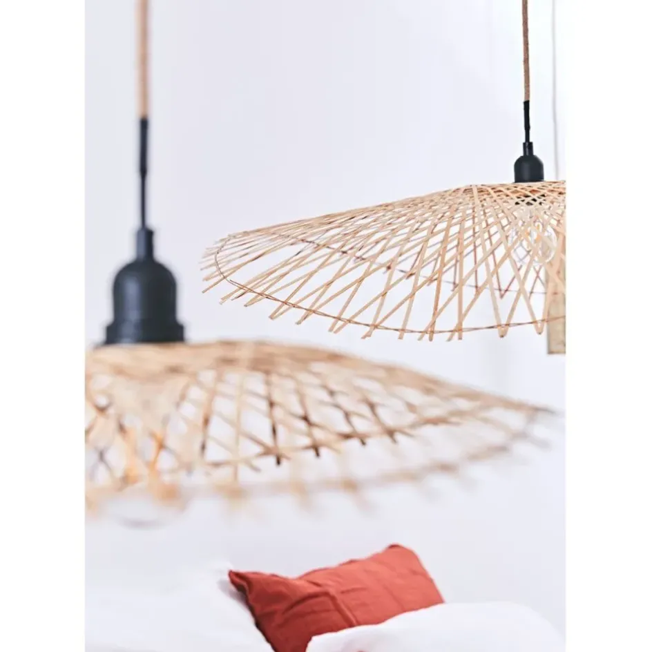 Fabrique de Styles Suspensions>Suspension en bambou et fer 82x80cm - Bambou Naturel