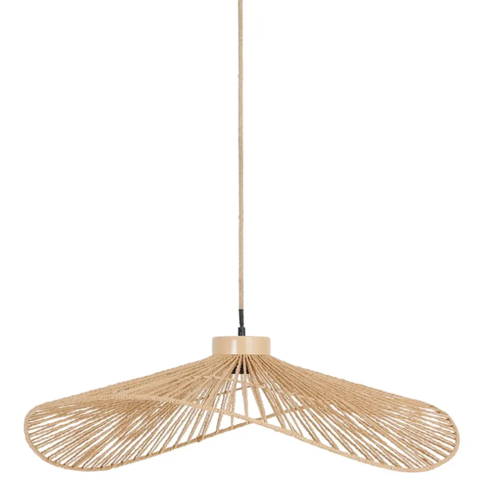 Fabrique de Styles Suspensions>Suspension en corde de papier l71cm - calyp Naturel