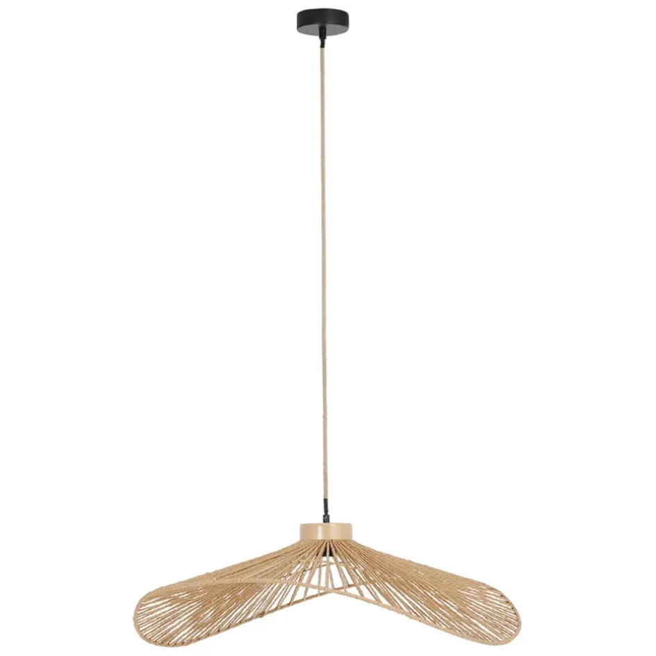 Fabrique de Styles Suspensions>Suspension en corde de papier l71cm - calyp Naturel