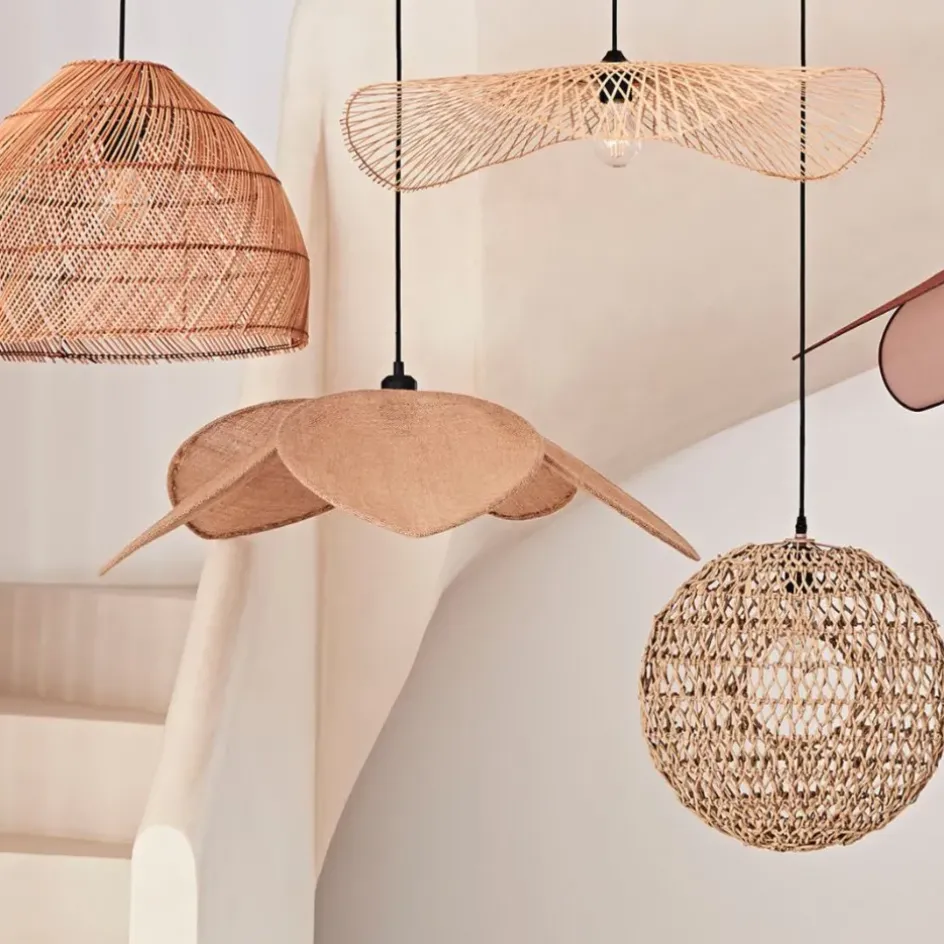 Fabrique de Styles Suspensions>Suspension en corde de papier d41cm - calyp Naturel