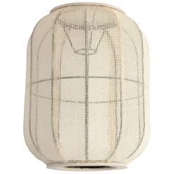 Fabrique de Styles Suspensions>Suspension en coton et fer écru non électrifiée d28xh35cm - Enigma Ecru