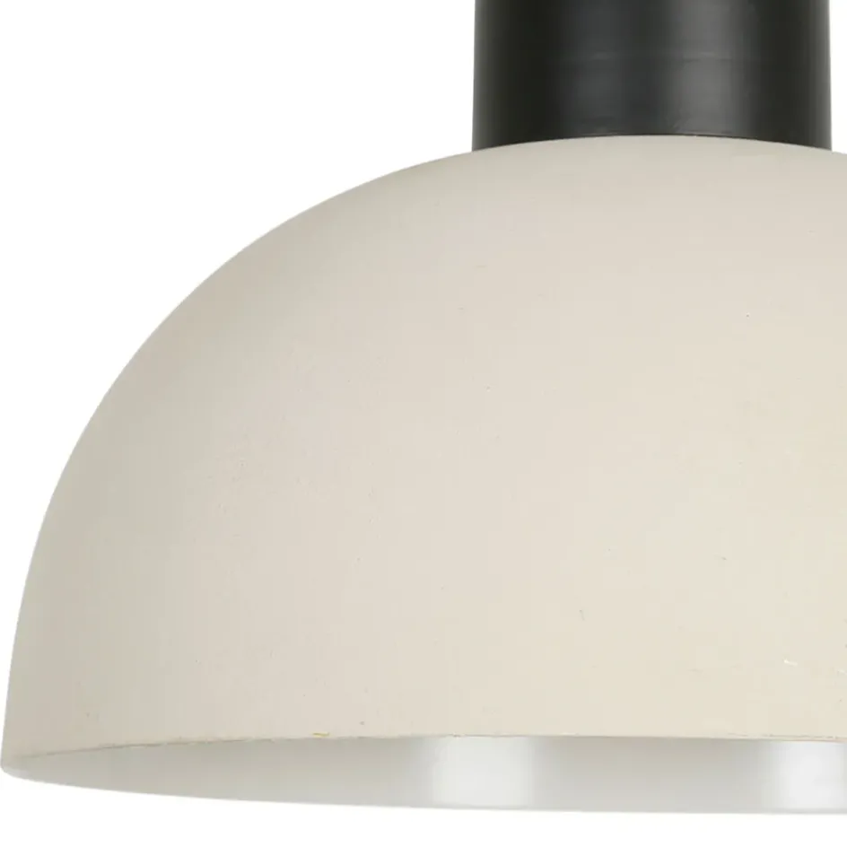 Fabrique de Styles Suspensions>Suspension en fer d30xh36cm noir et écru - Arty Noir, Ecru