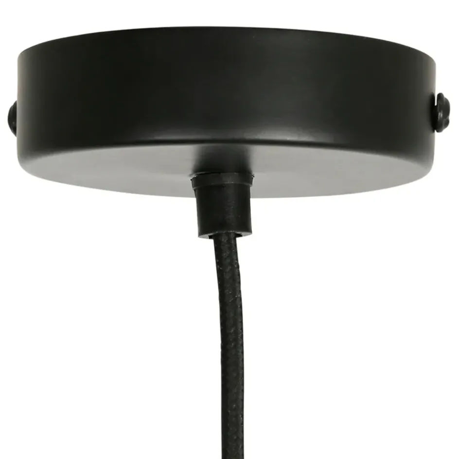 Fabrique de Styles Suspensions>Suspension en fer d30xh36cm noir et écru - Arty Noir, Ecru