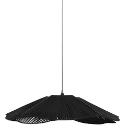 Fabrique de Styles Suspensions>Suspension en fer et coton d77cm - plaka Noir
