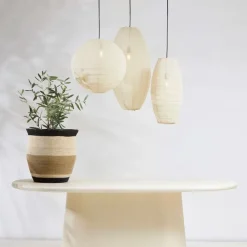 Fabrique de Styles Suspensions>Suspension en jute écru h79cm - Ramille Ecru