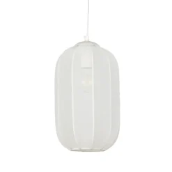 Fabrique de Styles Suspensions>Suspension en polyester et fer h34cm - Organic Blanc