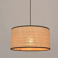 Fabrique de Styles Suspensions>Suspension en raphia d38cml - Cylindre Naturel