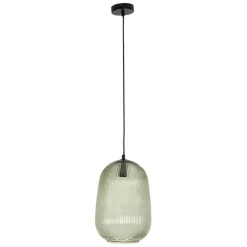 Fabrique de Styles Suspensions>Suspension en verre et fer d22.5xh33cm - Lumi Vert Clair