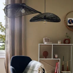 Fabrique de Styles Suspensions>Suspension non electrique en fer naturel et noir d80cm - Organic Naturel, Noir