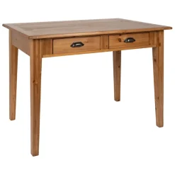 Fabrique de Styles Table De Salle À Manger>Table à manger 2 tiroirs en sapin et panneau de bois 108x67cm - Terroir Naturel