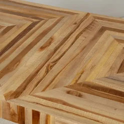 Fabrique de Styles Table De Salle À Manger>Table à manger en teck recyclé et métal 150x75cm - Wally Naturel