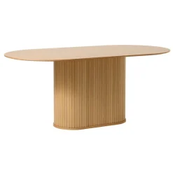 Fabrique de Styles Table De Salle À Manger>Table à manger ovale en placage chêne 180x95cm - Nola Naturel