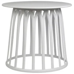 Fabrique de Styles Tables Basses, Guéridons|Jardin>Table basse de jardin ronde d50cm - Lumi Blanc