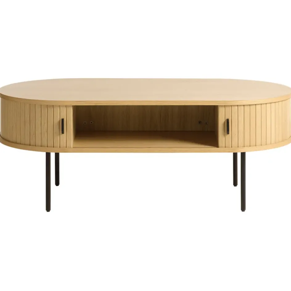 Fabrique de Styles Table Basses>Table basse en placage chêne 120x60 cm - nola Naturel