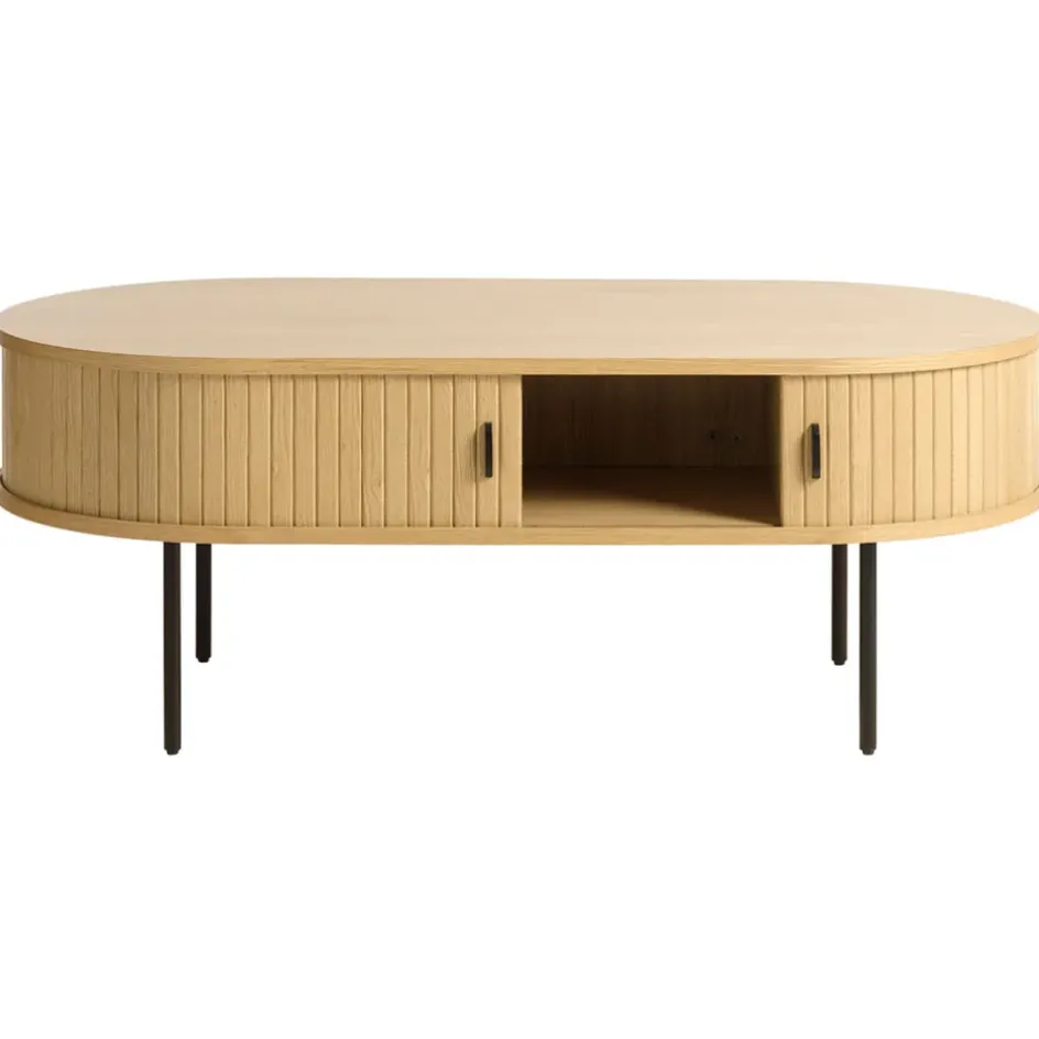 Fabrique de Styles Table Basses>Table basse en placage chêne 120x60 cm - nola Naturel