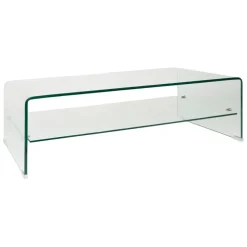 Fabrique de Styles Table Basses>Table basse en verre trempé 110x55cm - Adela Transparent
