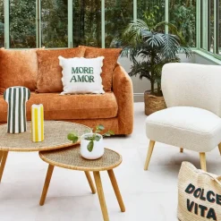 Fabrique de Styles Table Basses>Table basse gigogne (lot de 2) en rotin - Tamba Naturel