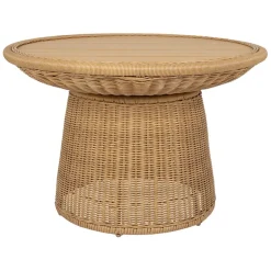 Fabrique de Styles Tables Basses, Guéridons|Jardin>Table basse ronde effet cannage d70cm - Malaya Naturel