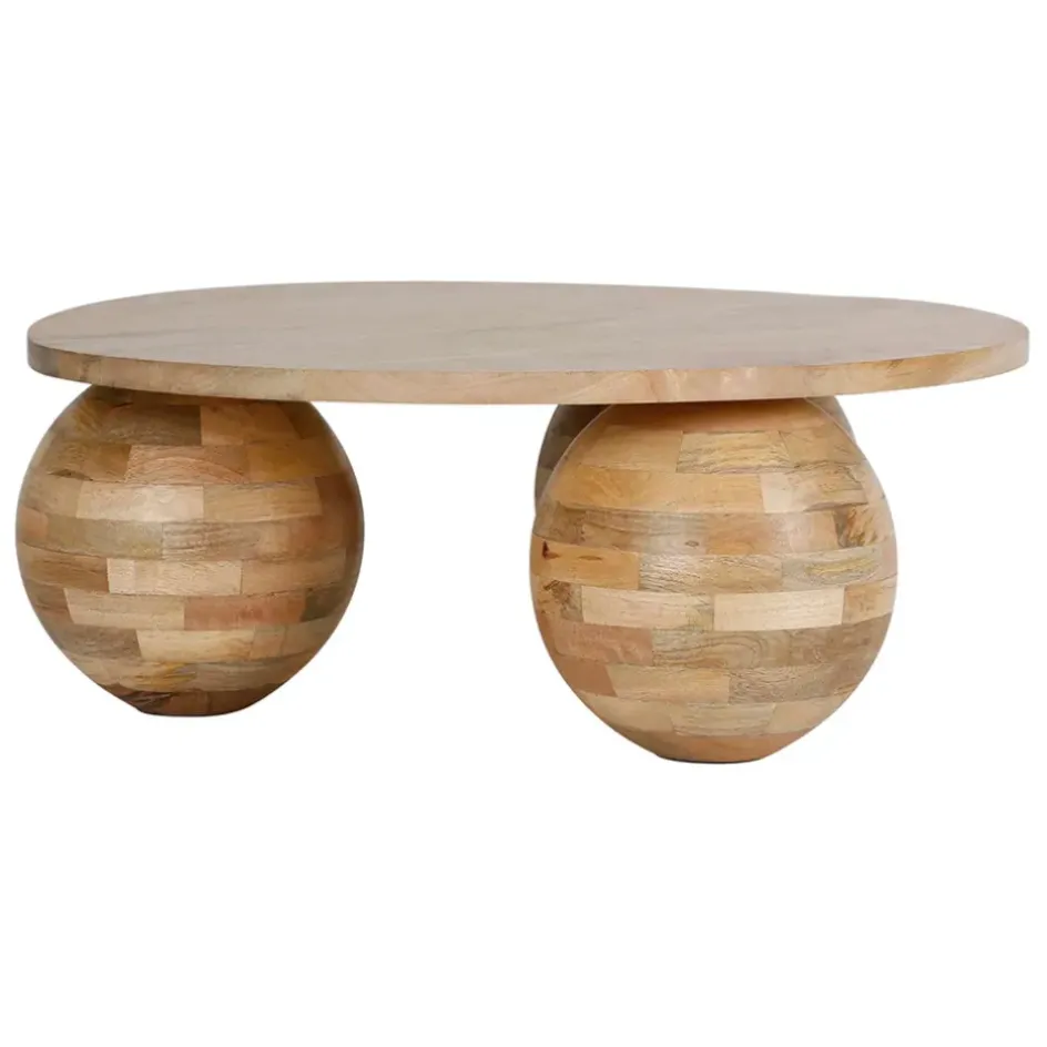 Fabrique de Styles Table Basses>Table basse ronde en manguier d79cm - Organic Naturel