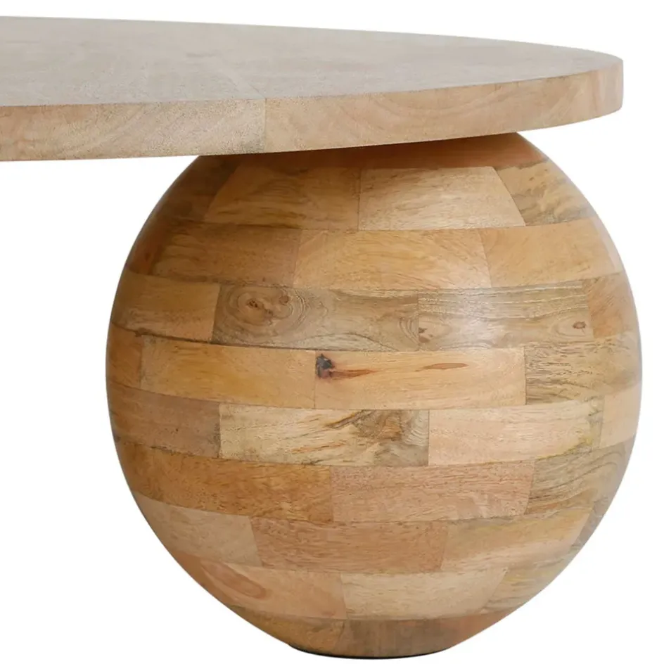 Fabrique de Styles Table Basses>Table basse ronde en manguier d79cm - Organic Naturel