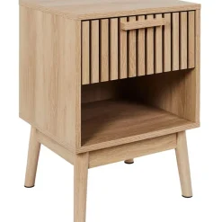 Fabrique de Styles Tables De Chevet>Table de chevet en pin naturel 1 tiroir - Kara Marron