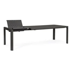 Fabrique de Styles Tables De Jardin|Jardin>Table de jardin avec allonge en aluminium 180(+60)x100cm - Kiplin Anthracite
