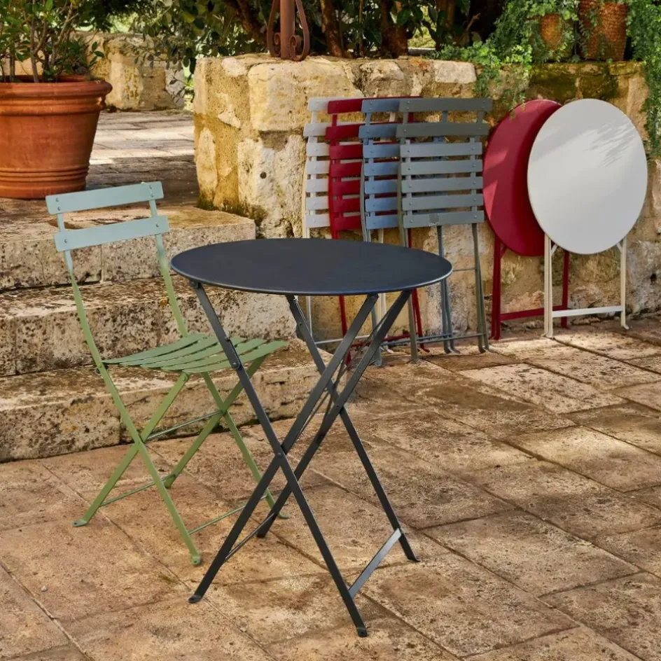 Fabrique de Styles Tables De Jardin|Jardin>Table de jardin plainte en acier - Bistro Carbone