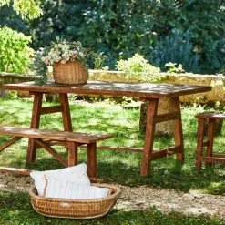Fabrique de Styles Table De Salle À Manger>Table de salle a manger rectangle en bois recyclé 180x90cm - Campagne Naturel